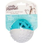 Messy Mutts Totally Dog Catch N Squeak Ball Grey Teal - Pets Perfect