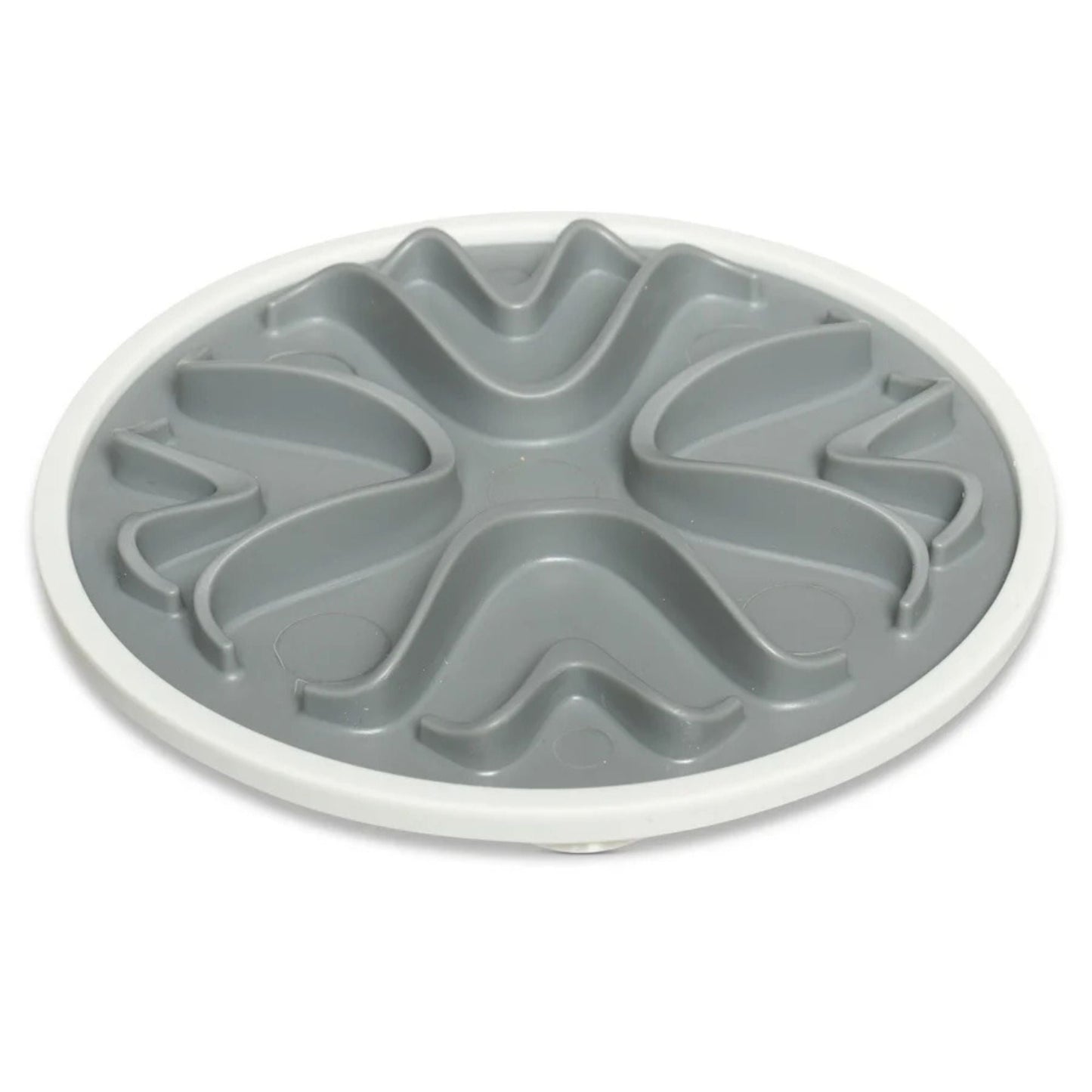 Messy Mutts Cat Interactive Feeder Gray 6 in, view 4
