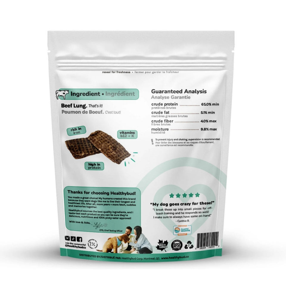 Healthy Bud Dog 2.1oz. Beef Lung