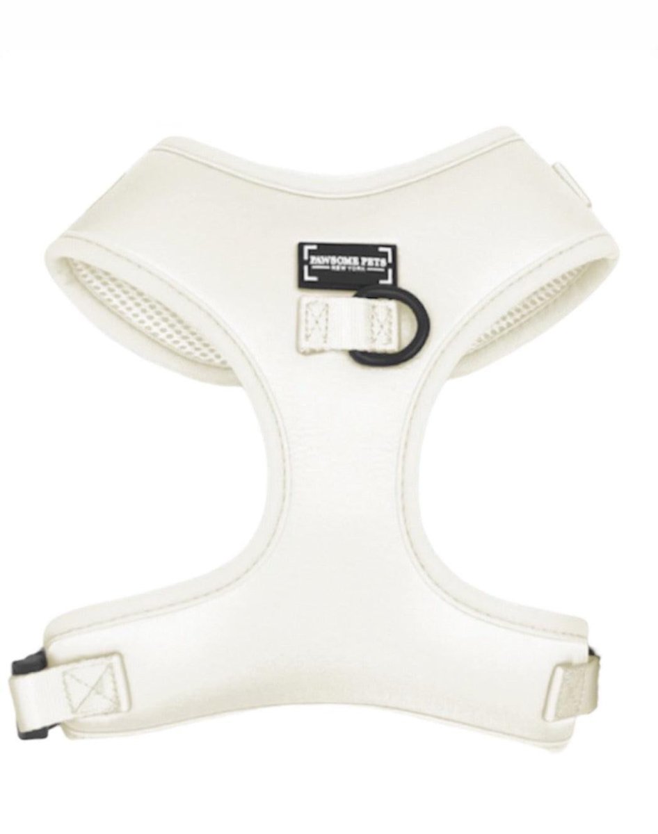 Adjustable Silk Dog Harness, White