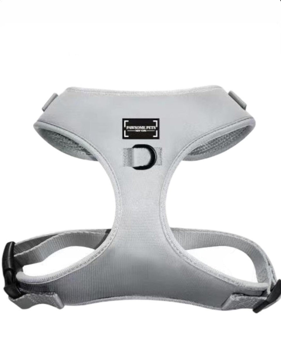 Adjustable Silk Dog Harness, Silver