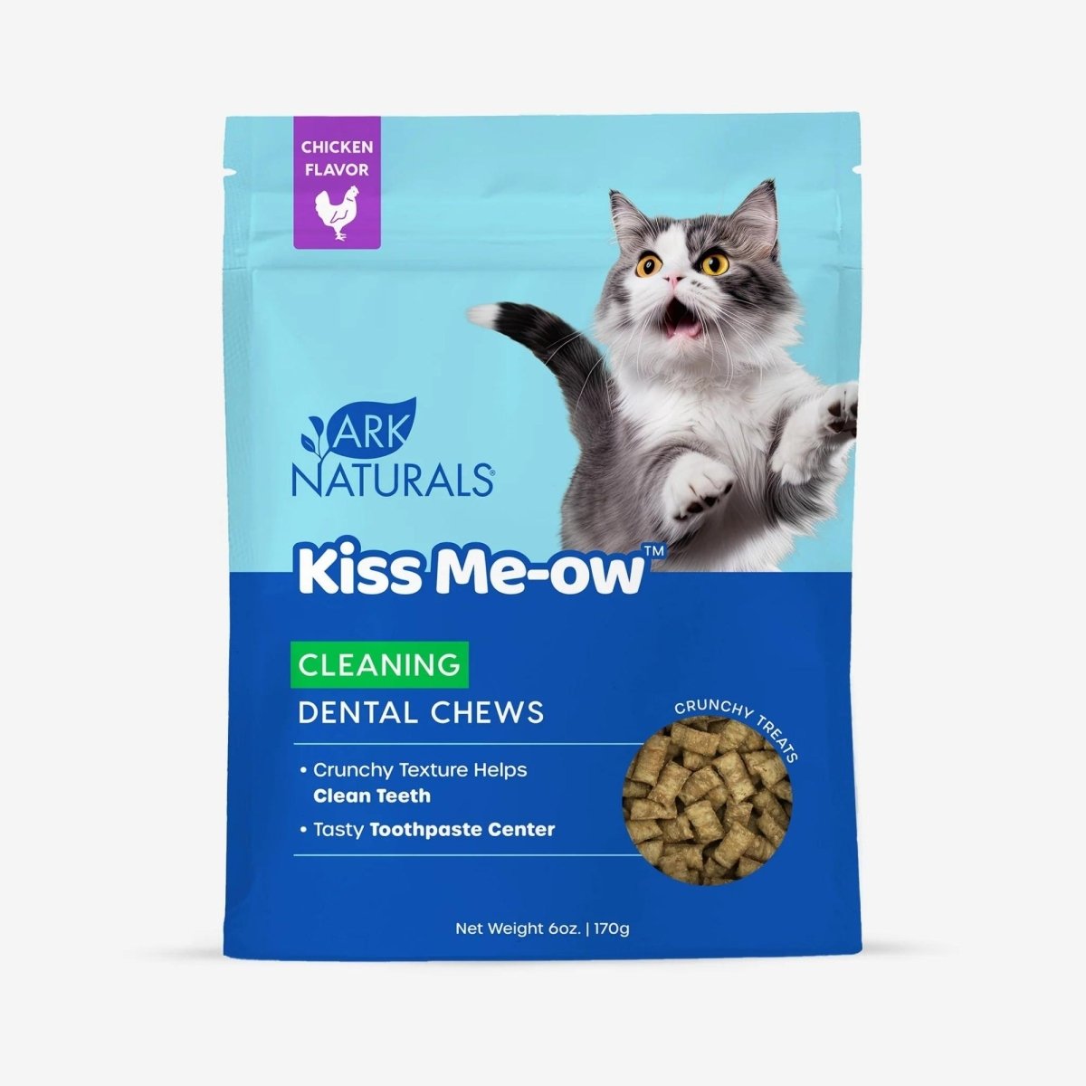 Ark Naturals Cat Dental Chews Kiss Me - Ow Cleaning Chicken 6oz. - Pets Perfect