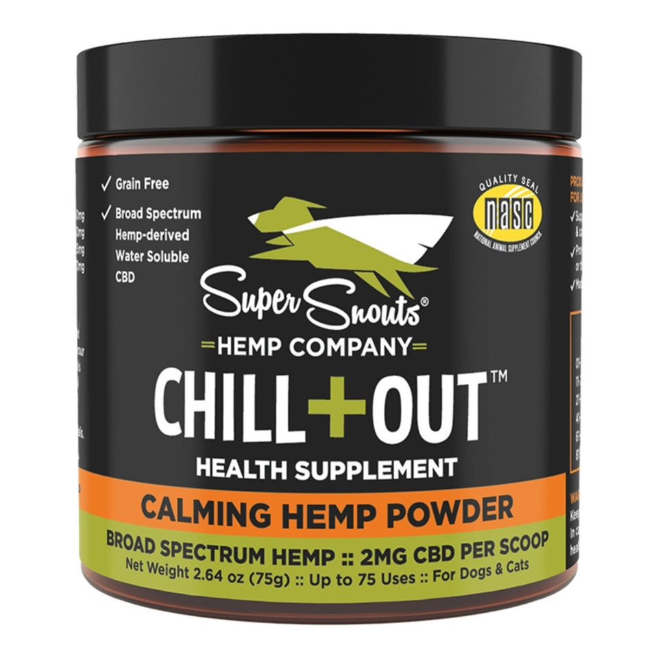 Super Snouts Dog & Cat Grain Free Chill + Out Calming Hemp Powder 75 Grams