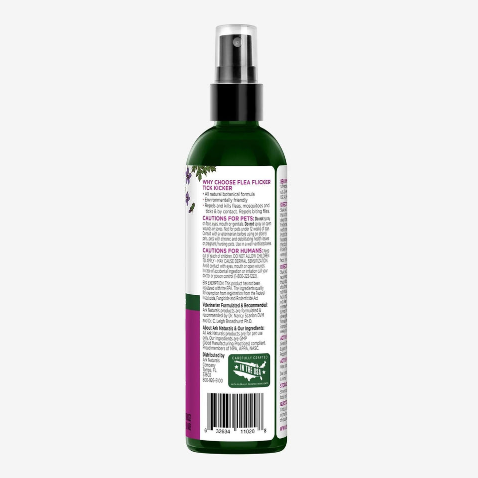 Ark Naturals Flea Flicker! Tick Kicker! Dog & Cat Spray, 8 oz. Bottle