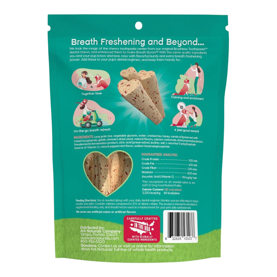 Ark Naturals Dog Breath Bursts Peppermint Sticks 6 oz, view 2
