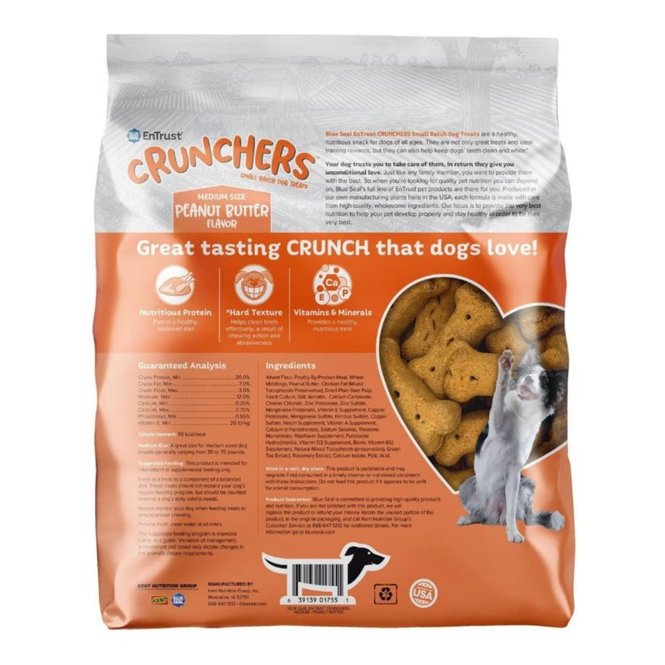 Blue Seal Entrust Crunchers Small Batch Dog Treats Peanut Butter, view 2