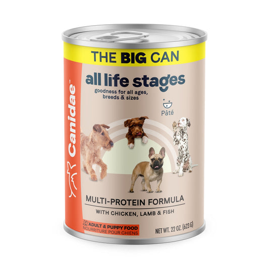 CANIDAE All Life Stages MultiProtein Canned Dog Food Chicken, Lamb Fish, 12ea/22 oz