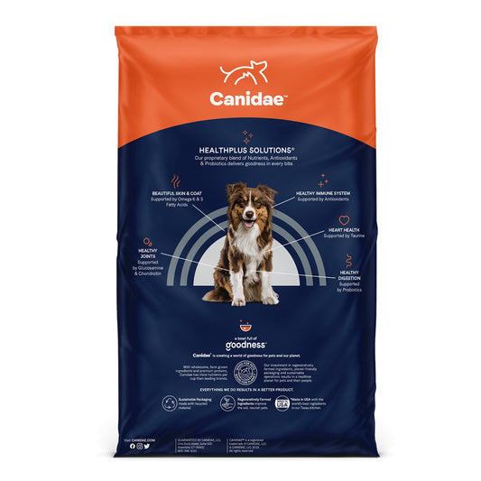 CANIDAE PURE Farm To Bowl GrainFree LID Dry Dog Food Chicken, Lentil Pea, 1ea/4 lb