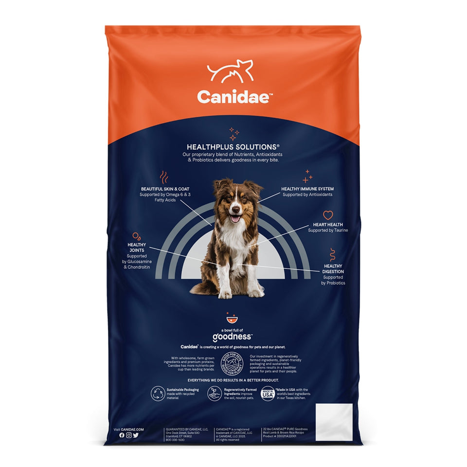 Pure Dog Food with Wholesome Grains Lamb/Brown Rice 22 Lb