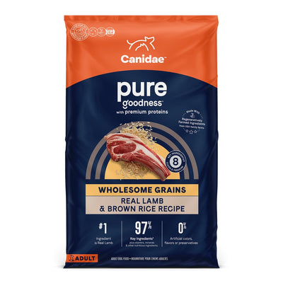 Pure Dog Food with Wholesome Grains Lamb/Brown Rice 22 Lb
