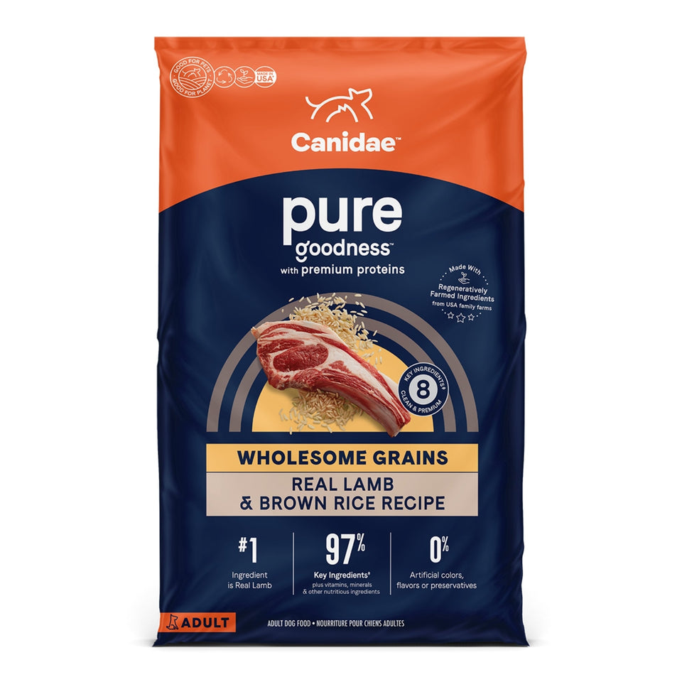 Pure Dog Food with Wholesome Grains Lamb/Brown Rice 22 Lb