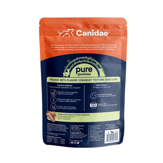 CANIDAE PURE Goodness GrainFree Biscuit Dog Treats Duck Chickpeas, 1ea/11 oz