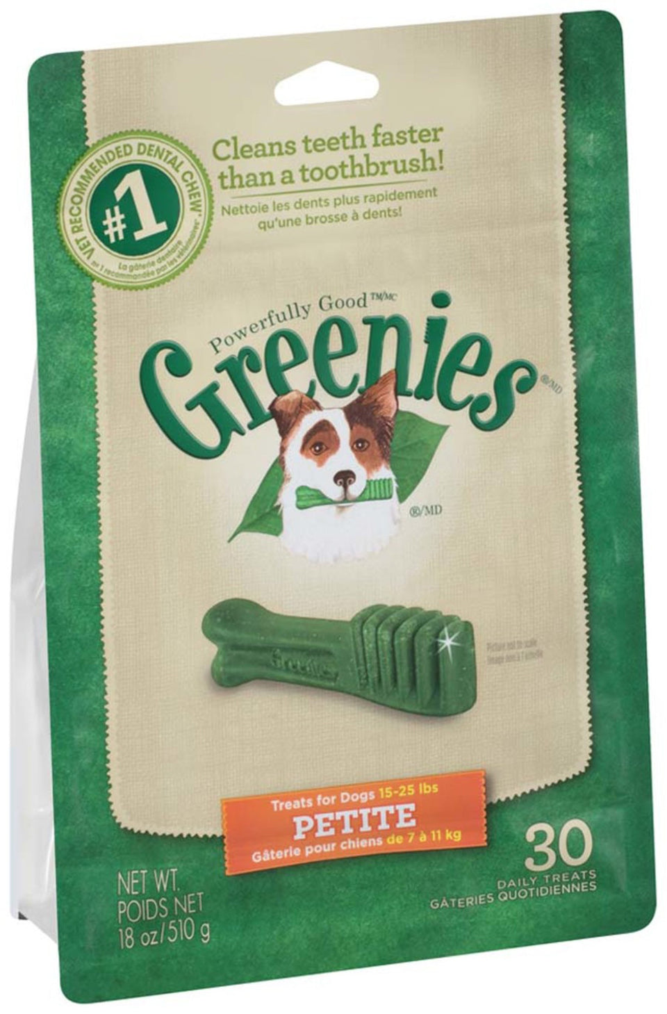 Greenies Dog Dental Dog Treats Petite Original 18 oz, 30 ct