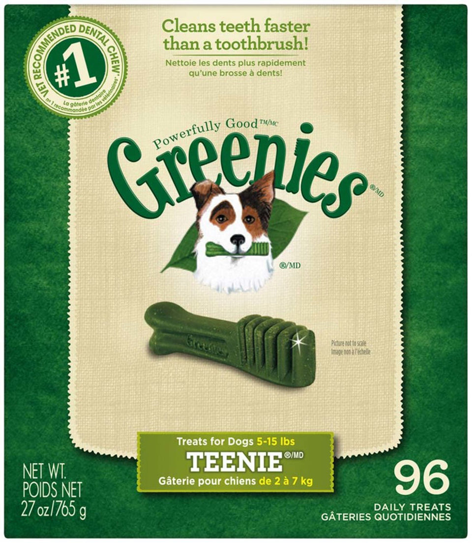 Greenies Dog Dental Dog Treats Teenie, Original, 27 oz, 96 ct