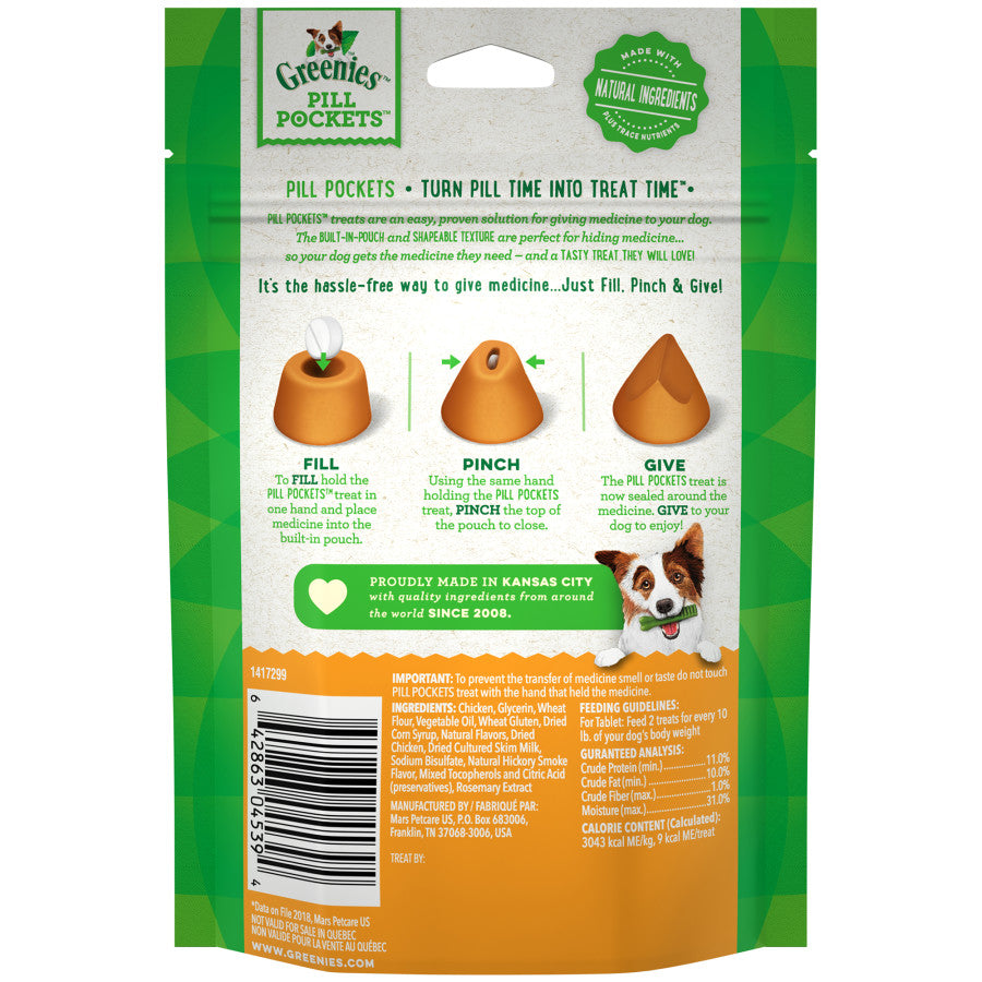 Greenies Pill Pockets for Tablets Chicken, 30 ct, 3.2 oz