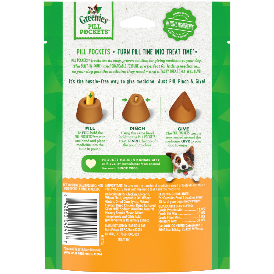 Greenies Pill Pockets for Capsules Chicken, 30 ct, 7.9 oz