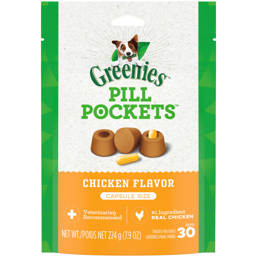 Greenies Pill Pockets for Capsules Chicken, 30 ct, 7.9 oz
