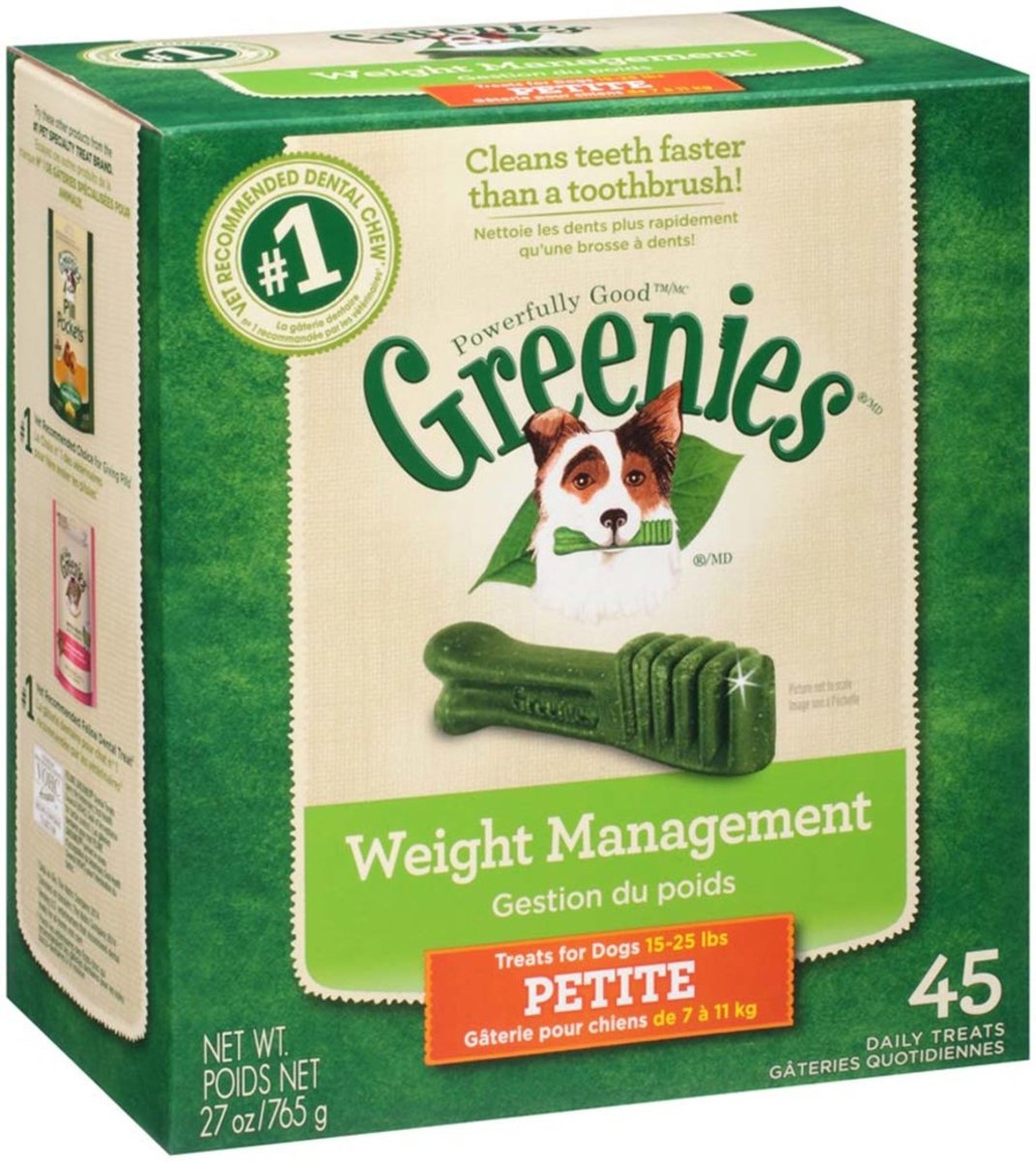 Greenies Weight Management Dog Dental Treats Petite, 1ea/27 oz, 45 ct - Pets Perfect