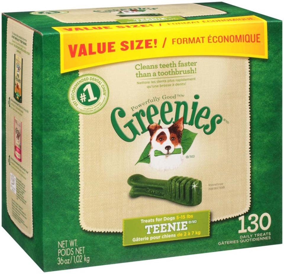 Greenies Dog Dental Dog Treats Teenie, Original, 36 oz, 130 ct
