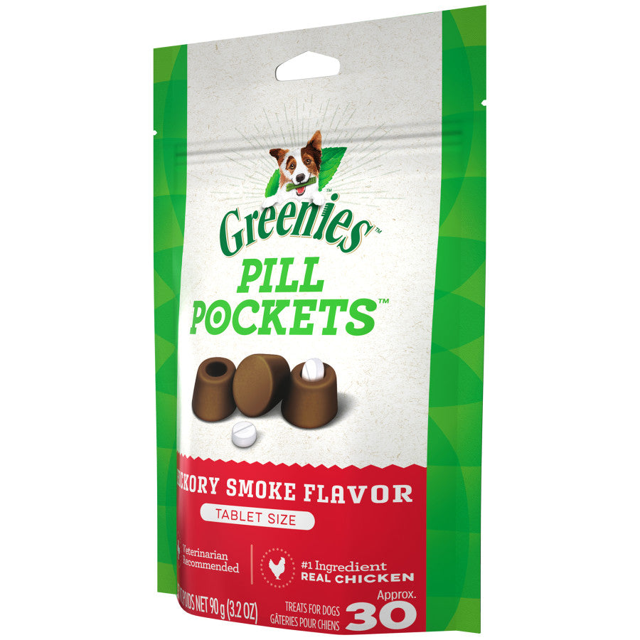 Greenies Pill Pockets for Tablets Hickory Smoke, 30 ct, 3.2 oz