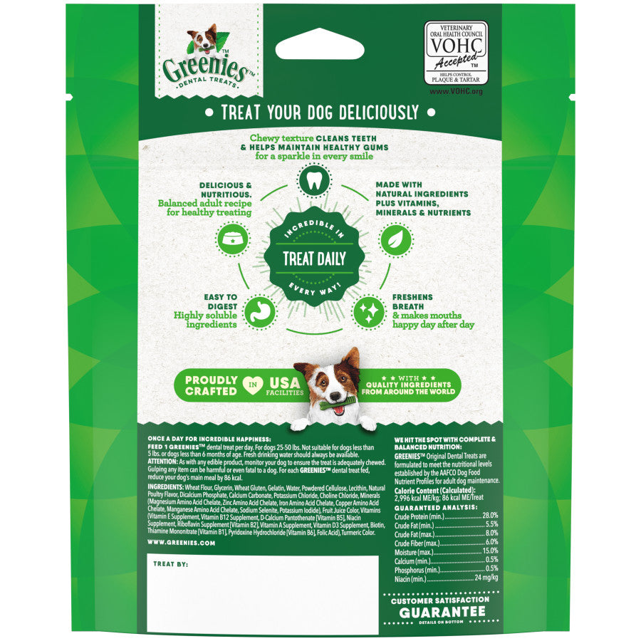 Greenies Dog Dental Dog Treats Regular, Original, 6 oz, 6 ct