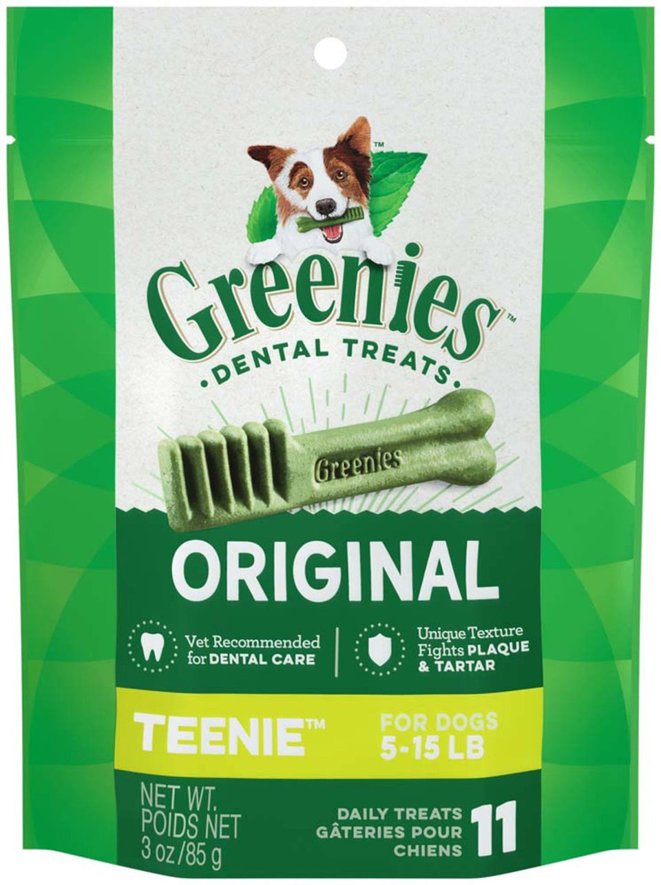 Greenies Original Dog Dental Treat 3 Oz, 11 Ct, Teenie