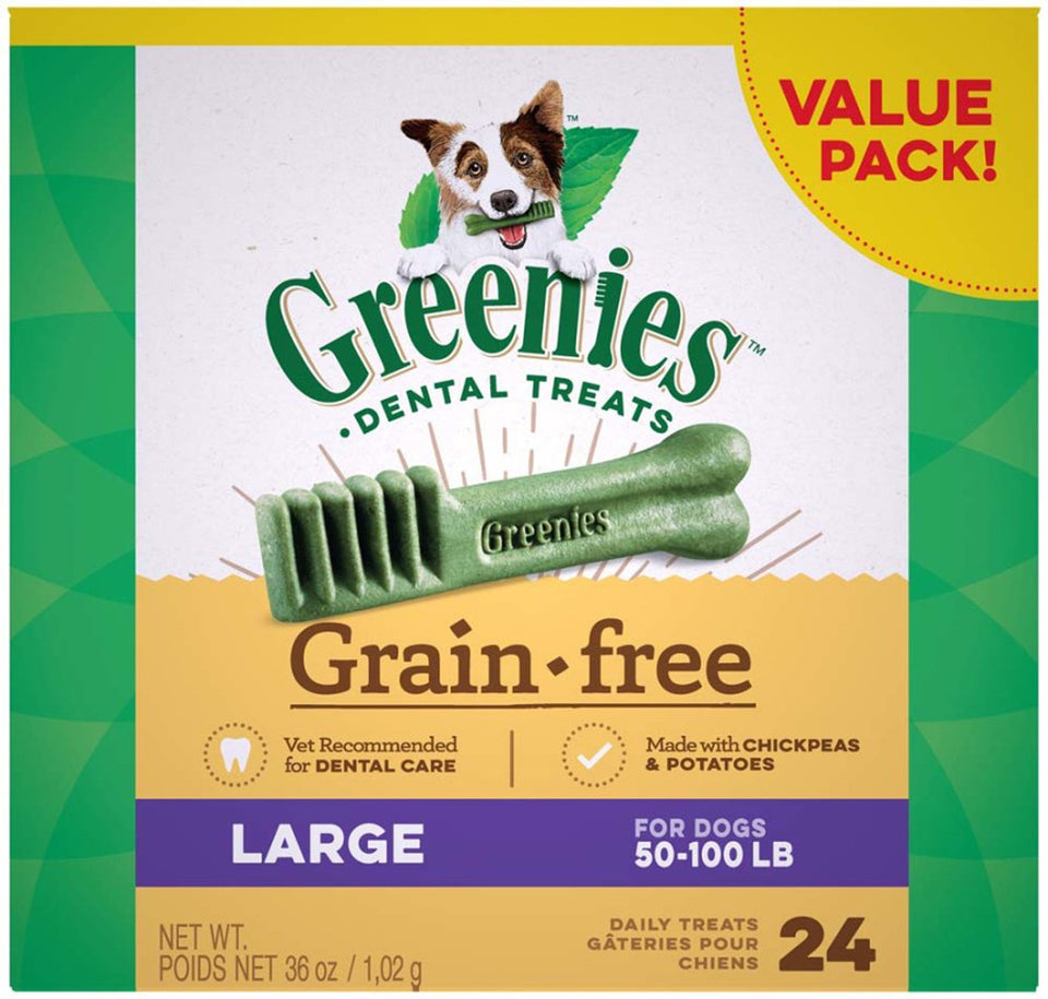 Greenies Grain-Free Dog Dental Dog Treats Large Original 36 oz, 24 ct