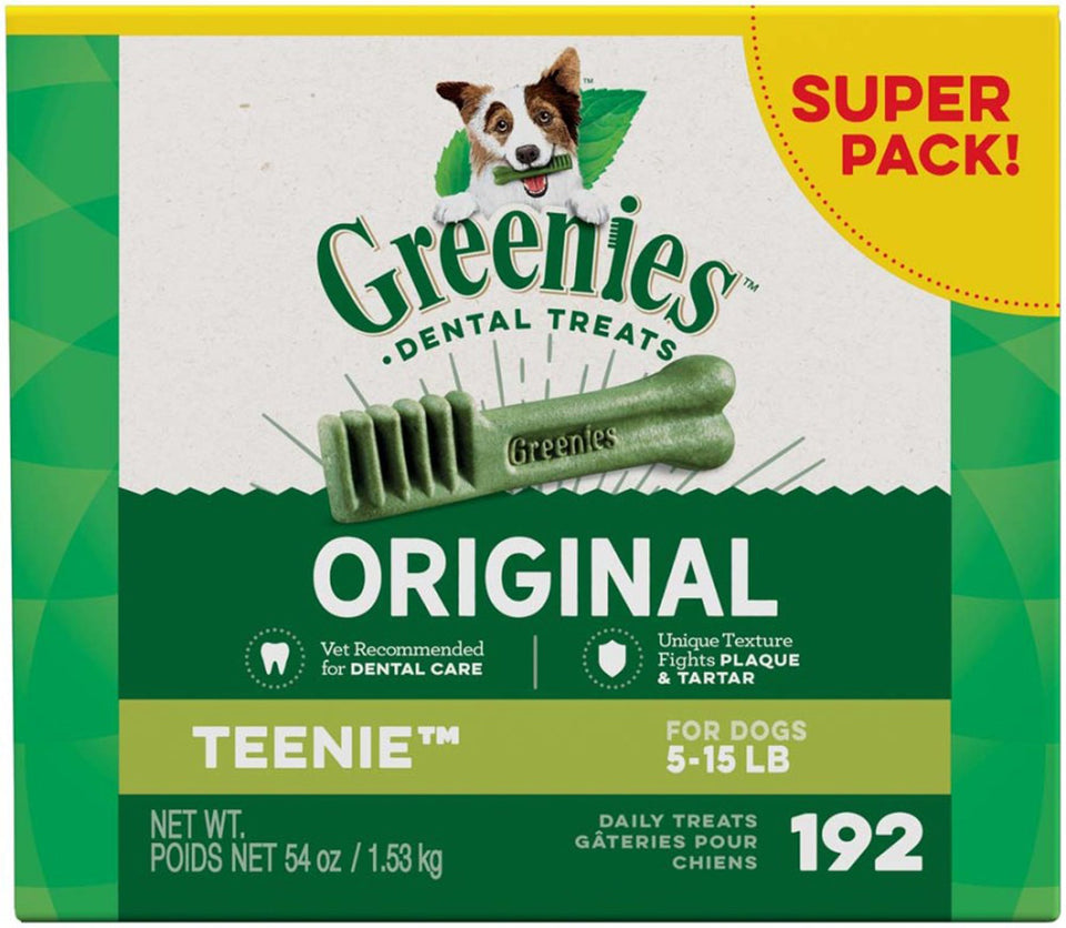 Greenies Dog Dental Dog Treats Teenie, Original, 54 oz, 192 ct