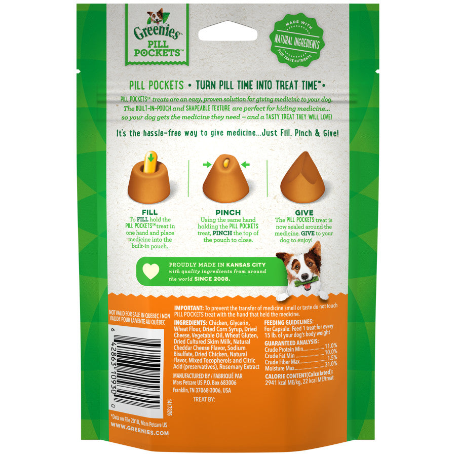 Greenies Pill Pockets for Capsules Cheese, 30 ct, 7.9 oz