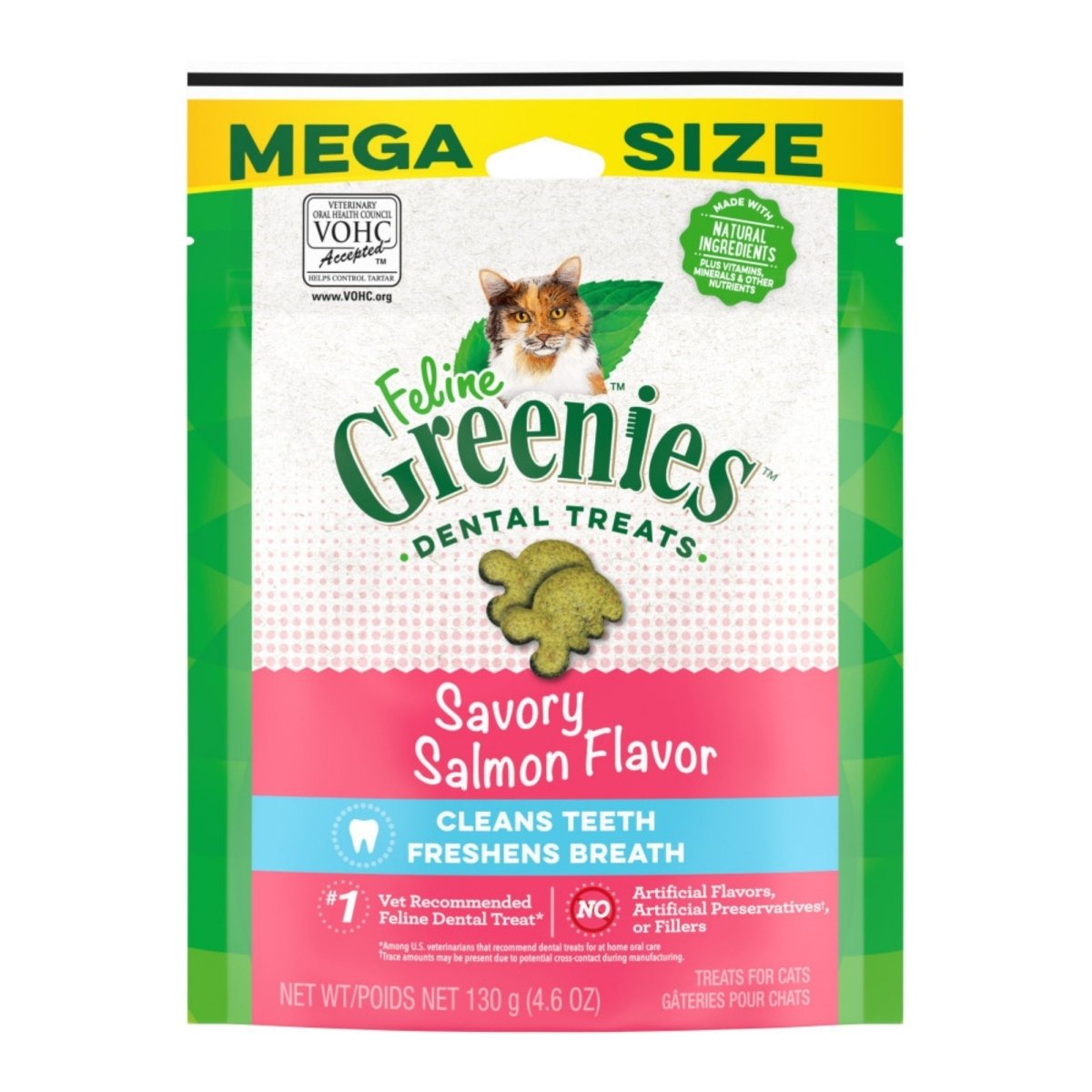 Greenies Feline Adult Cat Dental Treats Savory Salmon, 1ea/4.6 oz - Pets Perfect