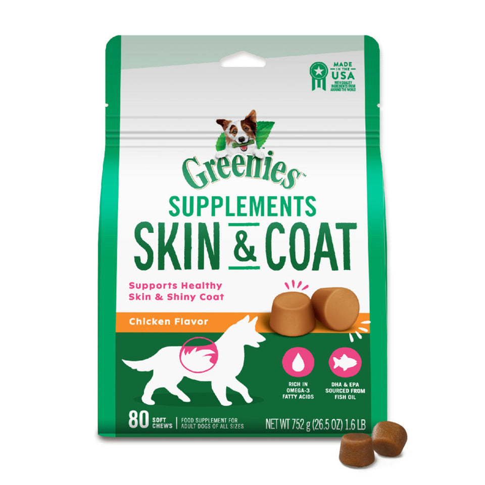 Greenies Skin & Coat Supplements 80 ct