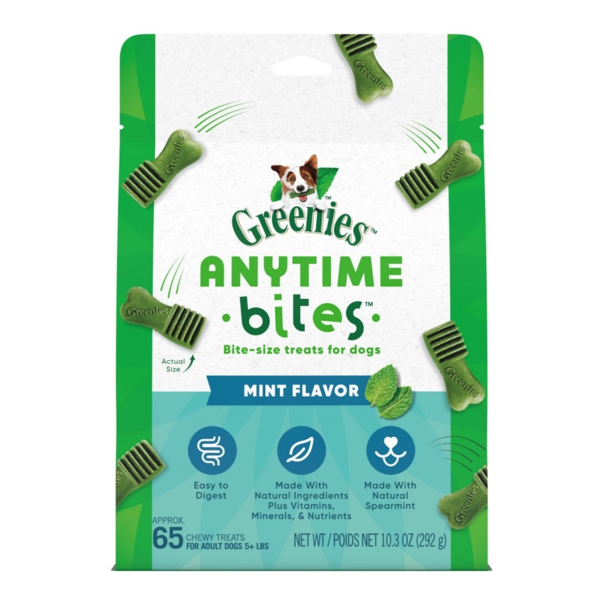 Greenies Anytime Bites BiteSize Dog Dental Treats Mint, 1ea/10.3 oz - Pets Perfect