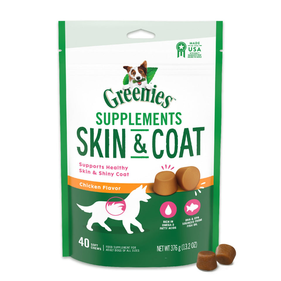 Greenies Skin Coat Supplements 40 count