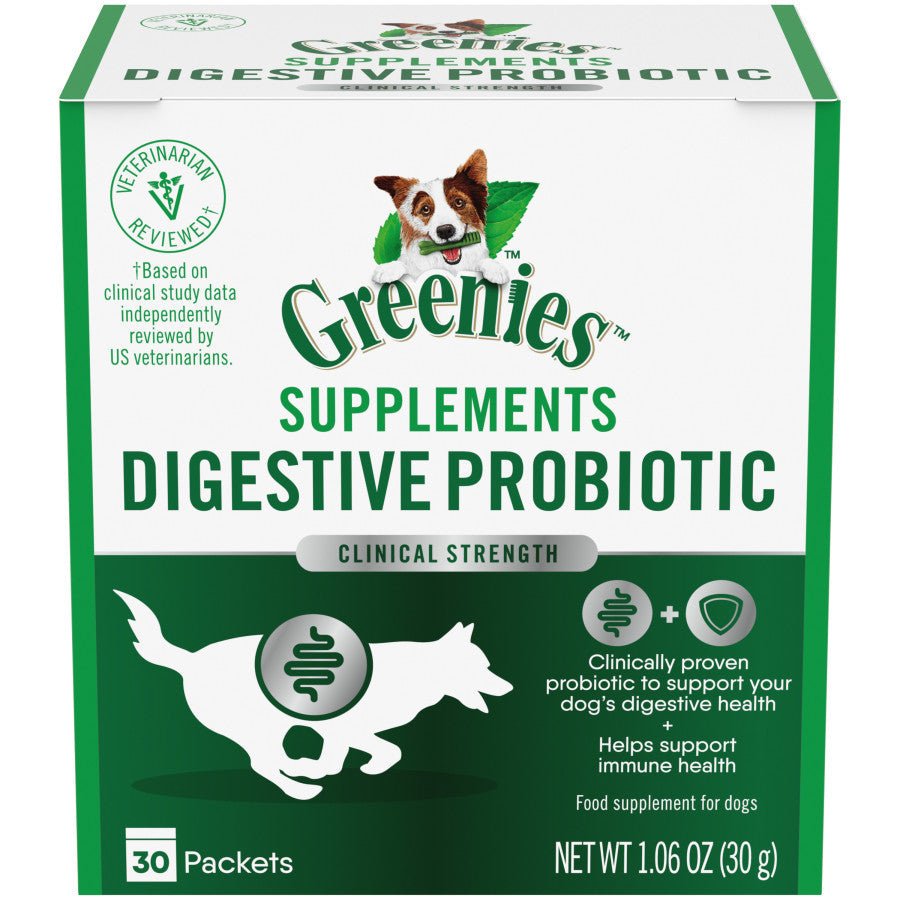 Greenies Digestive Probiotic Clinical Strength Dog Supplement 1ea/30 pk - Pets Perfect