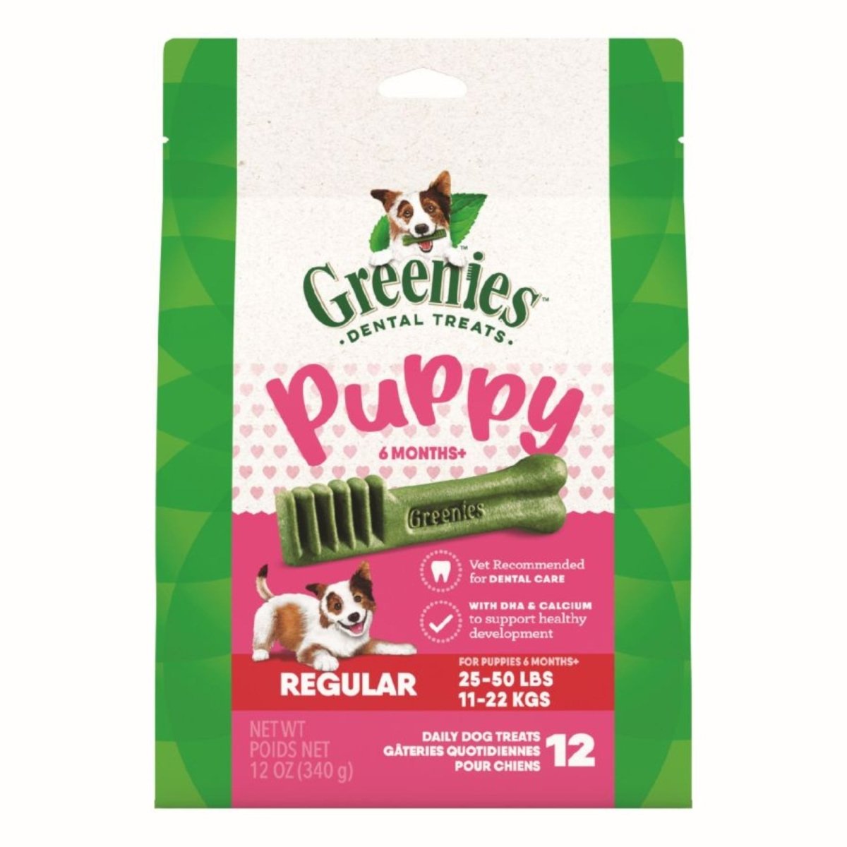 Greenies Puppy 6 Months Dog Dental Treats Regular, 1ea/12 oz - Pets Perfect