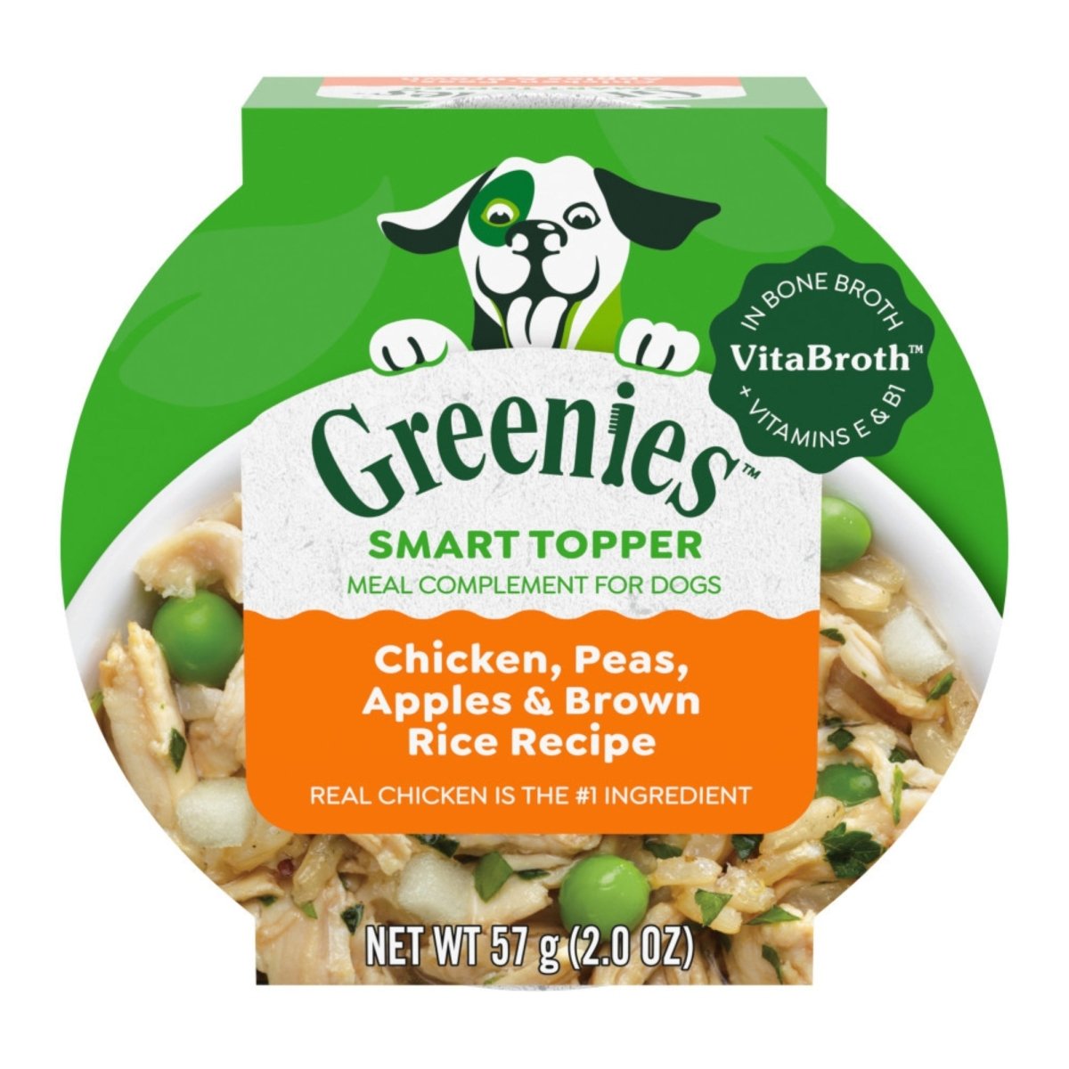 Greenies Smart Topper Wet Dog Food Topper Chicken, Peas, Apples & Brown Rice 2oz Case of 10 - Pets Perfect