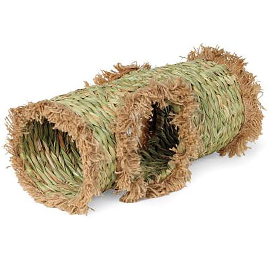 A E Cages Small Animal MultiHole Grass Play Hut Natural, Large - Pets Perfect