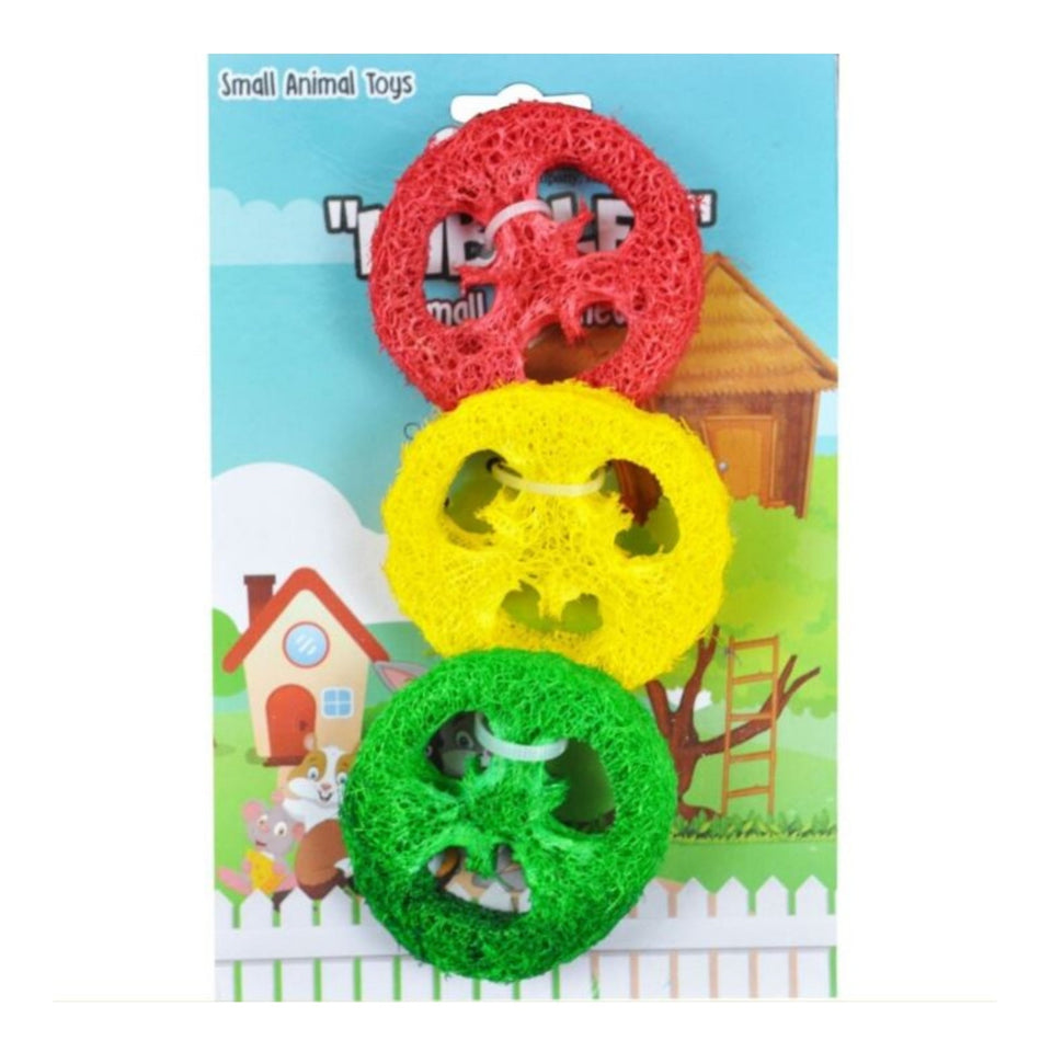 A & E Cages Nibbles Small Animal Loofah Chew Toy Slices; 1ea - Small Animal Treats