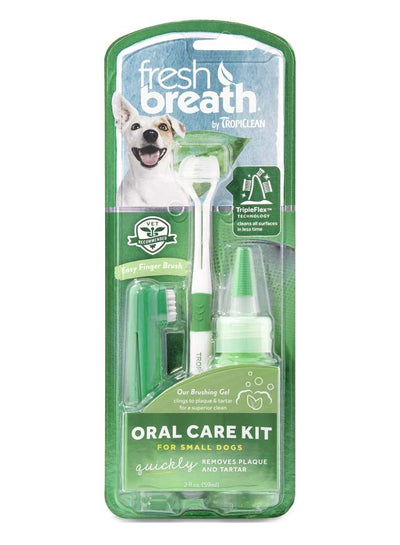 TropiClean Fresh Breath Oral Care Kit for Dogs Small
