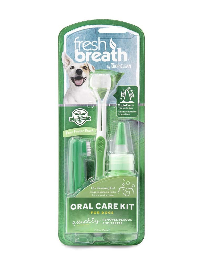 TropiClean Fresh Breath Oral Care Kit for Dogs Large