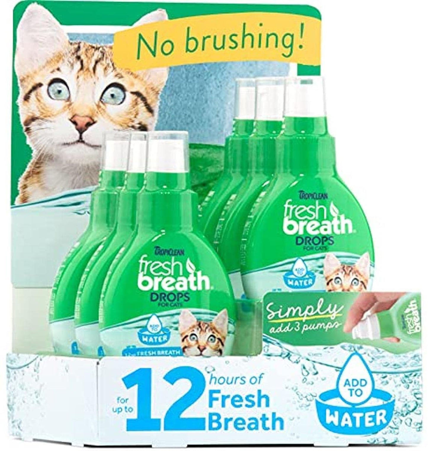 TropiClean Fresh Breath Drops for Dogs Display 6 ct