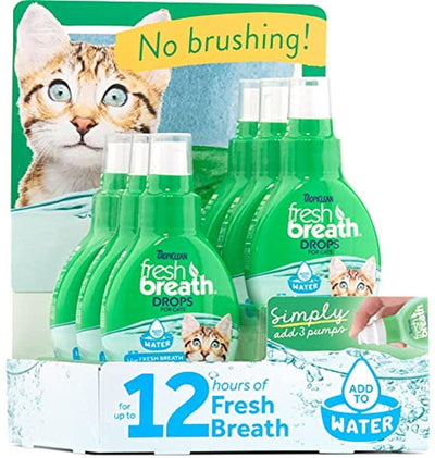 TropiClean Fresh Breath Drops for Dogs Display 6 ct