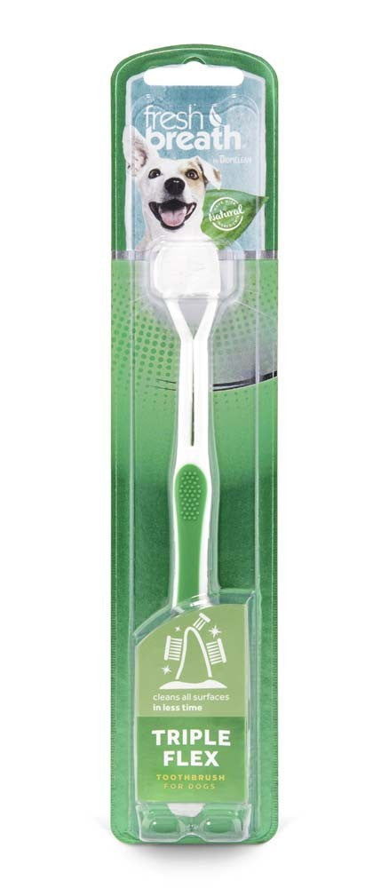 TropiClean Fresh Breath Triple Flex Toothbrush for Dogs Large