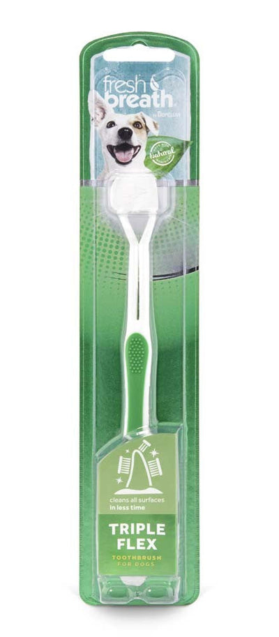 TropiClean Fresh Breath Triple Flex Toothbrush for Dogs Large