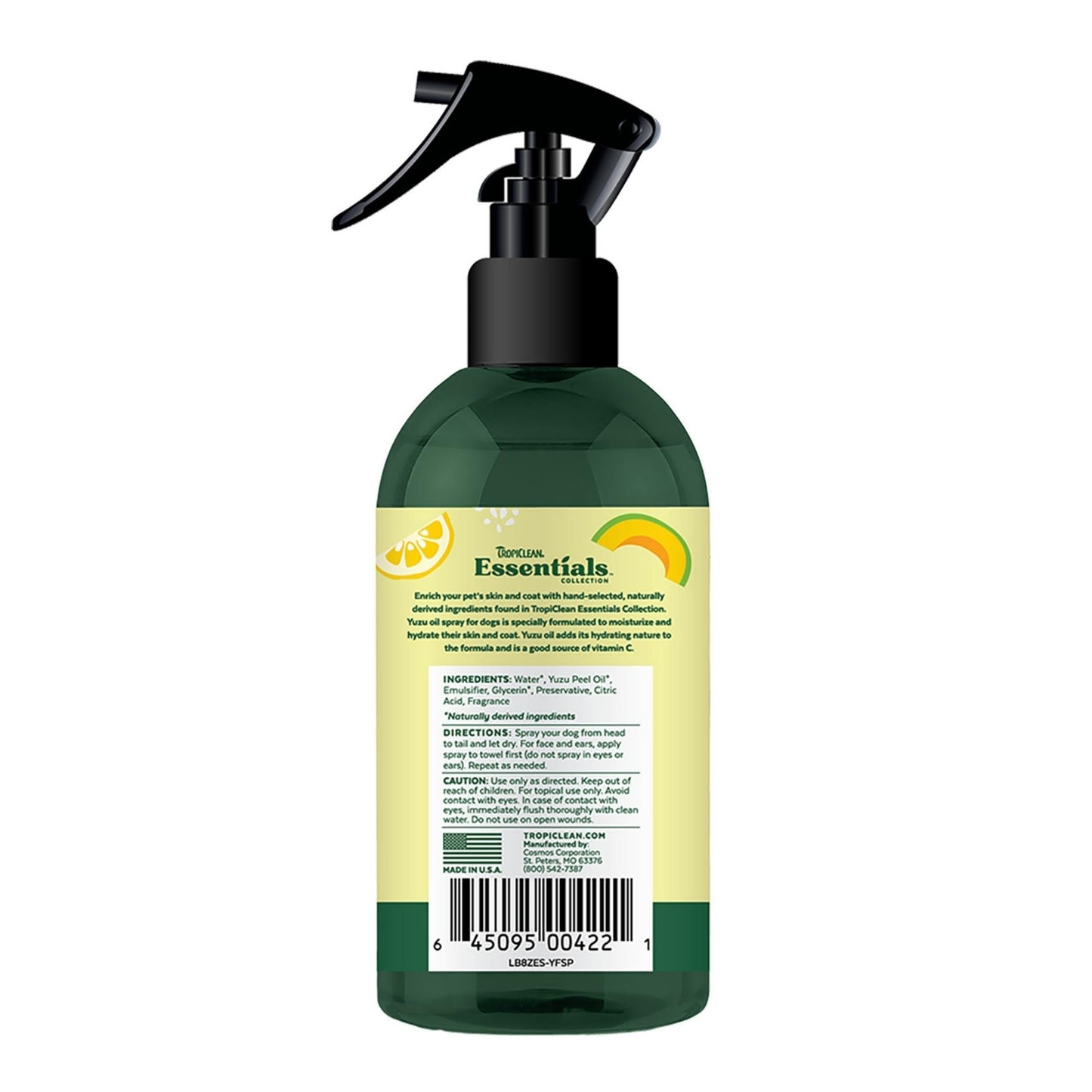 TropiClean Essentials Yuzu Fruit Deodorizing Spray 8 oz, view 8