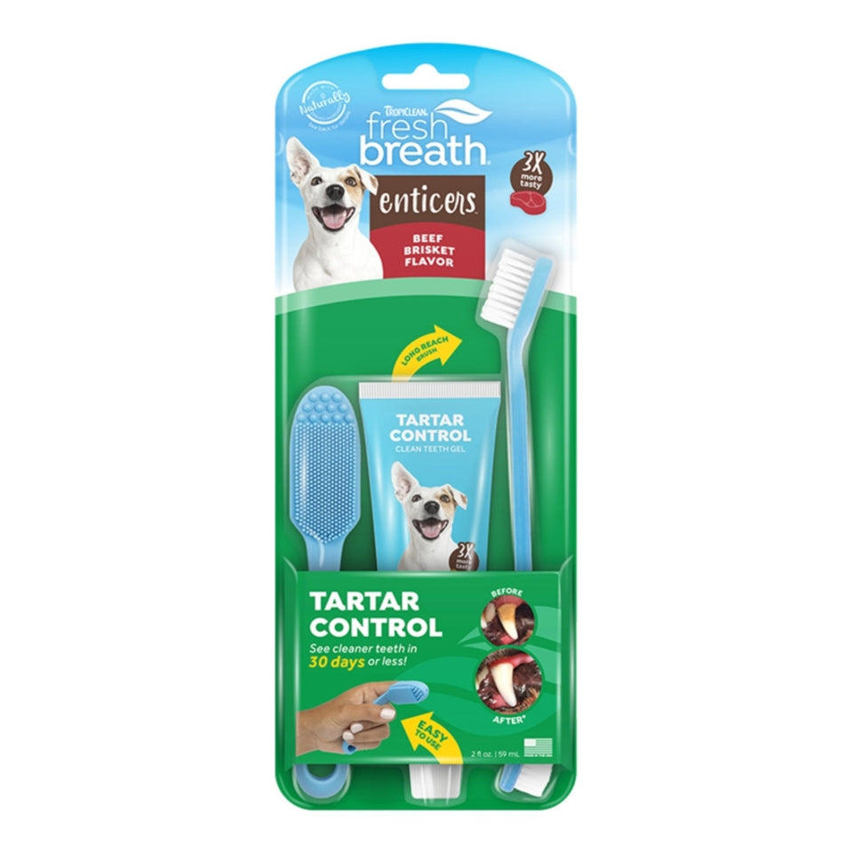 Fresh Breath By Tropiclean Dog Enticers Kit Brisket 2oz.