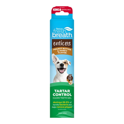 Vfresh Breath By Tropiclean Dog Enticers Gel Peanut Butter & Honey 2oz.