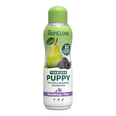Tropiclean Dog Shampoo Tearless Hypoallergenic Blackberry & Pear For Puppy 20oz.