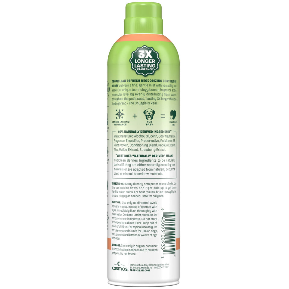 Tropiclean Dog Deodorizing Spray Papaya 10oz.