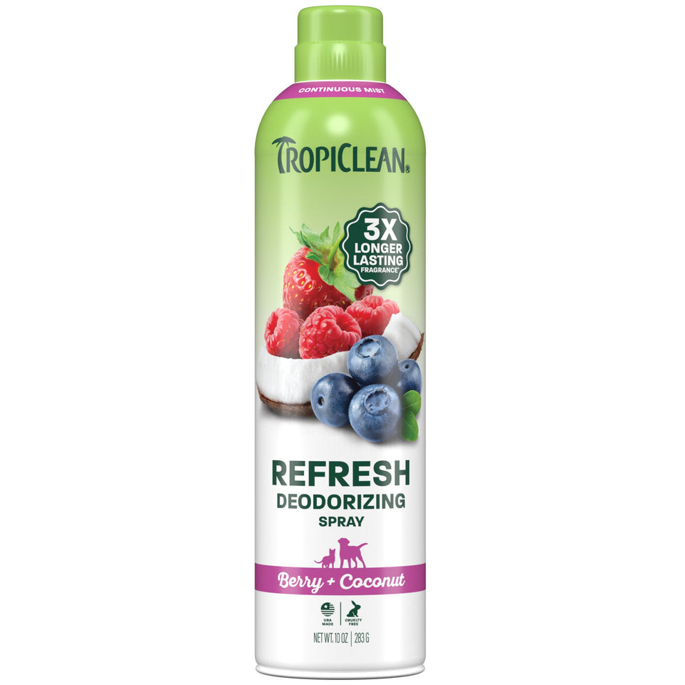 Tropiclean Dog Deodorizing Spray Berry & Coconut 10oz.